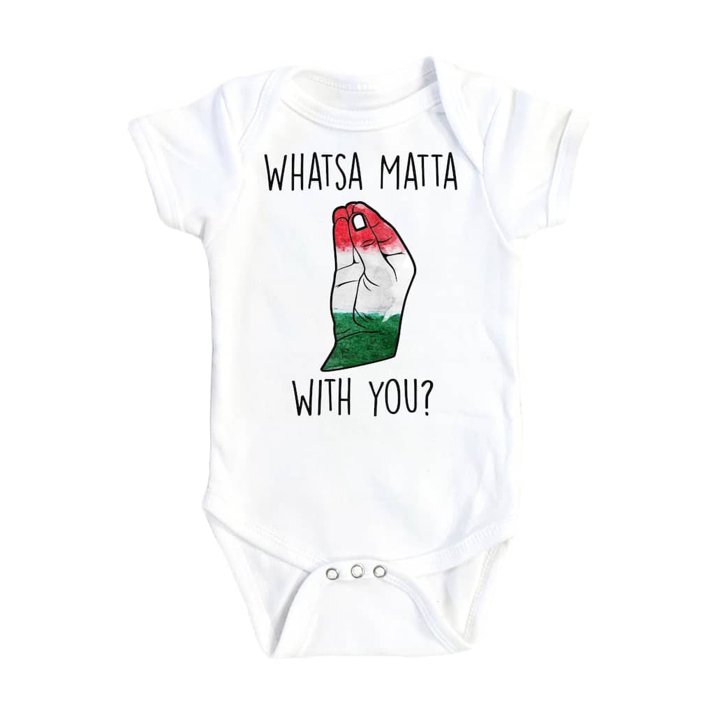 Italian Hand Whasta - Baby Boy Girl Clothes Infant Bodysuit Funny Cute Newborn
