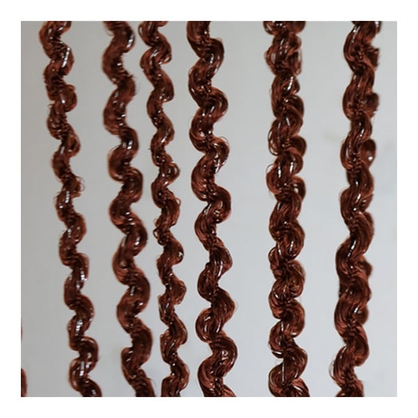 Screw Thread String Door Curtain Home Decoration 1*2m - Bistre brown