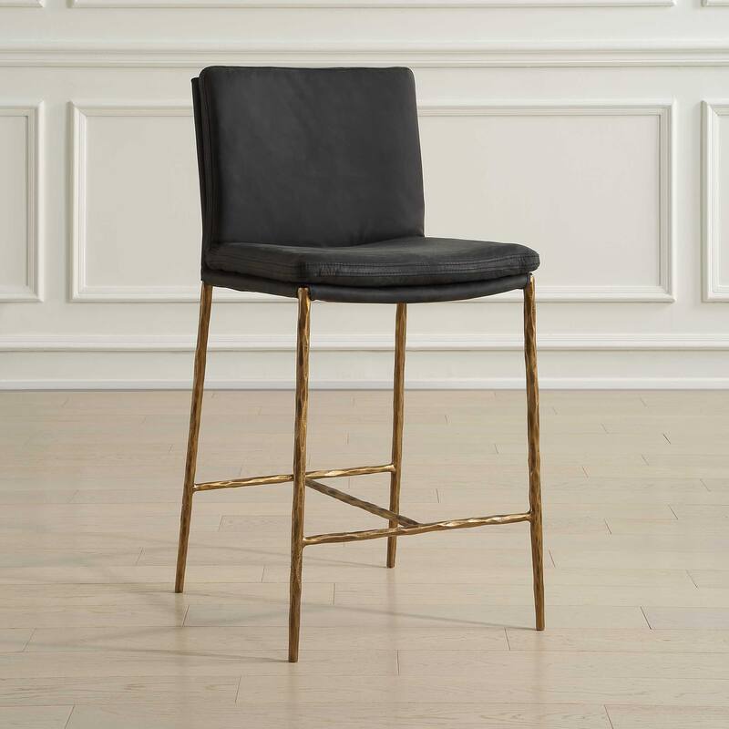 Uttermost Ascend Charcoal Counter Stool - 18.50" W x 38.50" H x 21.75" D
