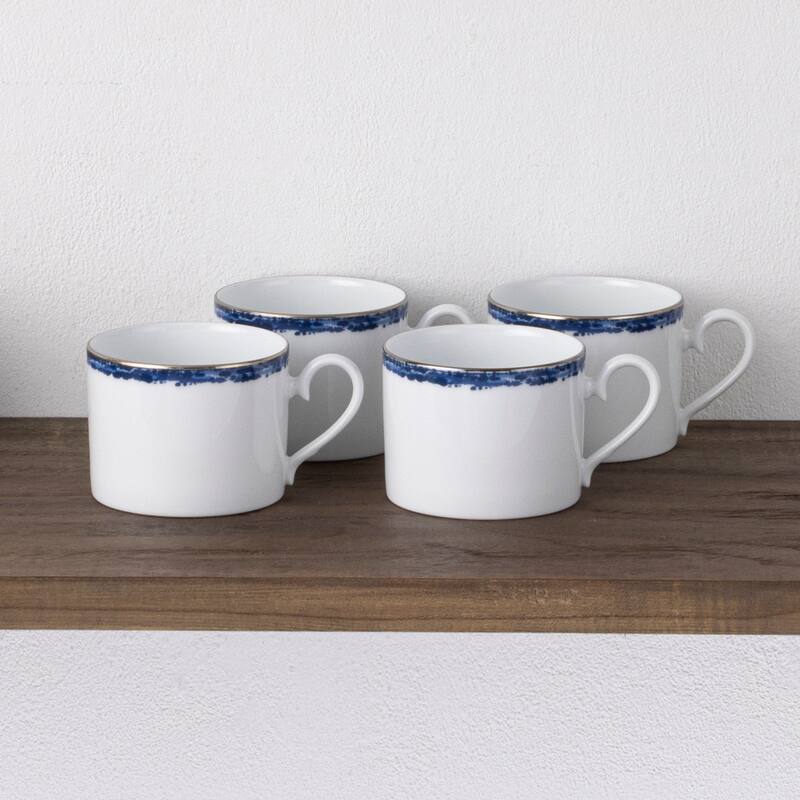 Noritake Rill Set Of 4 Teacups, 8 oz.