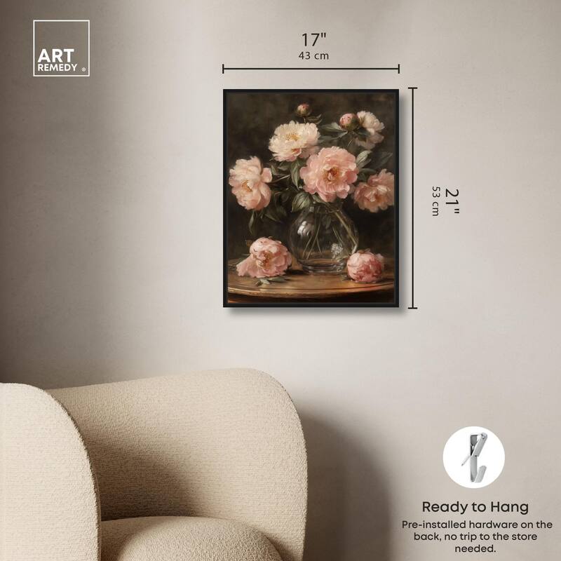 Vintage Velvet Vase Canvas by Art Remedy
