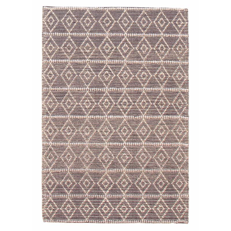 ECARPETGALLERY Braid weave Sienna Grey Wool Rug - 4'0 x 6'0 - Dark Grey - 4'0 x 6'0