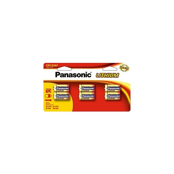 Panasonic 1550 mAh 3V Lithium General Purpose Battery CR-123PA/6B
