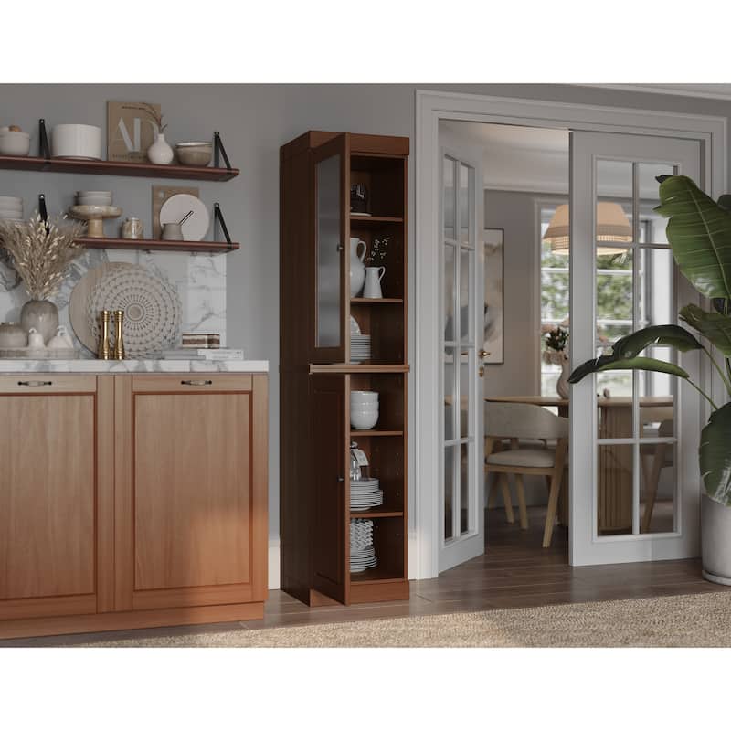 100% Solid Wood 16.5" Kitchen Pantry Cabinet with Doors by Palace Imports