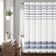 preview thumbnail 4 of 21, Lush Decor Breezy Chic Tassel Jacquard Eco-Friendly Recycled Cotton Shower Curtain Single Navy - 72" x 72"