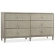 preview thumbnail 1 of 0, Hooker Furniture Elixir 70" Wide Rubberwood and Walnut Dresser with 6 Serene Gray Beige