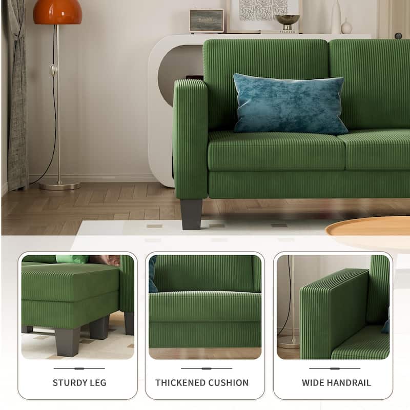 Furniwell L-Shaped Modular Sofa, 3 Seat Sleeper, Combination Sofa, Living Room Sofa