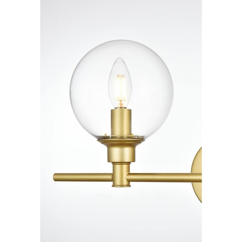 Jaelyin 1 Light Black and Clear Bath Sconce