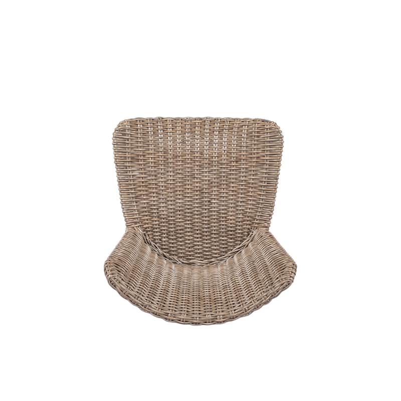 Christopher Knight Home - Lina Acacia and Rattan Outdoor Barstool (Set of 2)