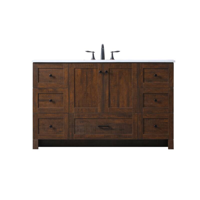 Elegant Lighting VF2854 Soma 54" Free Standing Single Basin Vanity Set - Expresso - Espresso Finish