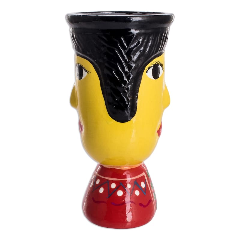 Novica Handmade St. Louis Ceramic Flower Pot