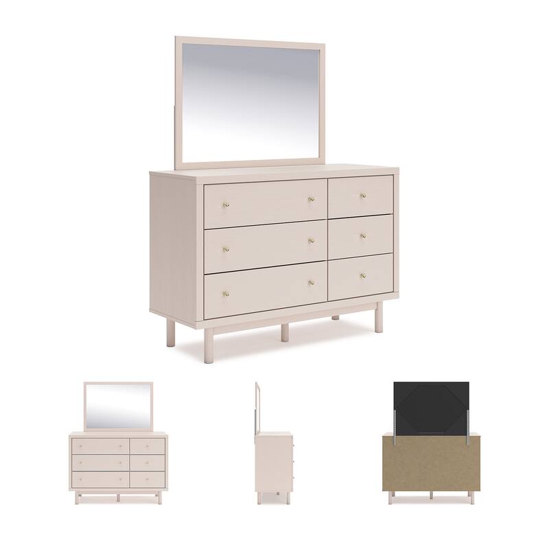 Signature Design by Ashley Wistenpine Beige Dresser and Mirror