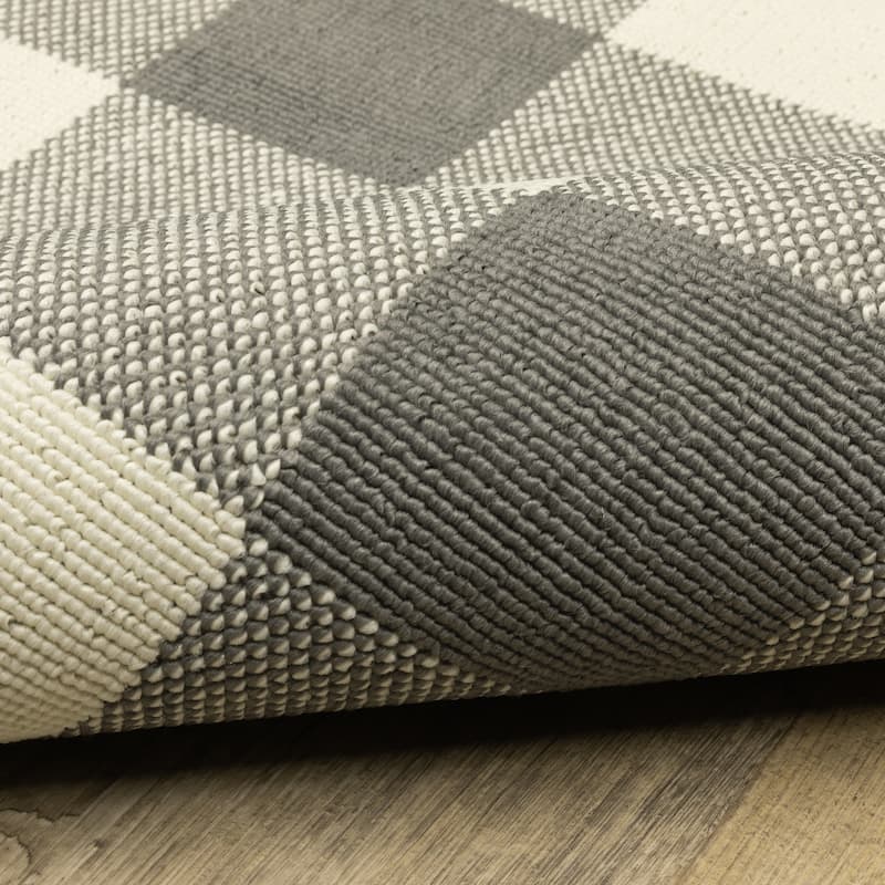 Style Haven Gingham Check Indoor/Outdoor Area Rug..