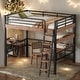 preview thumbnail 2 of 7, Modern Full Size Loft Bed With Built-in Desk,Storage Shelf And Ladder for Bedroom