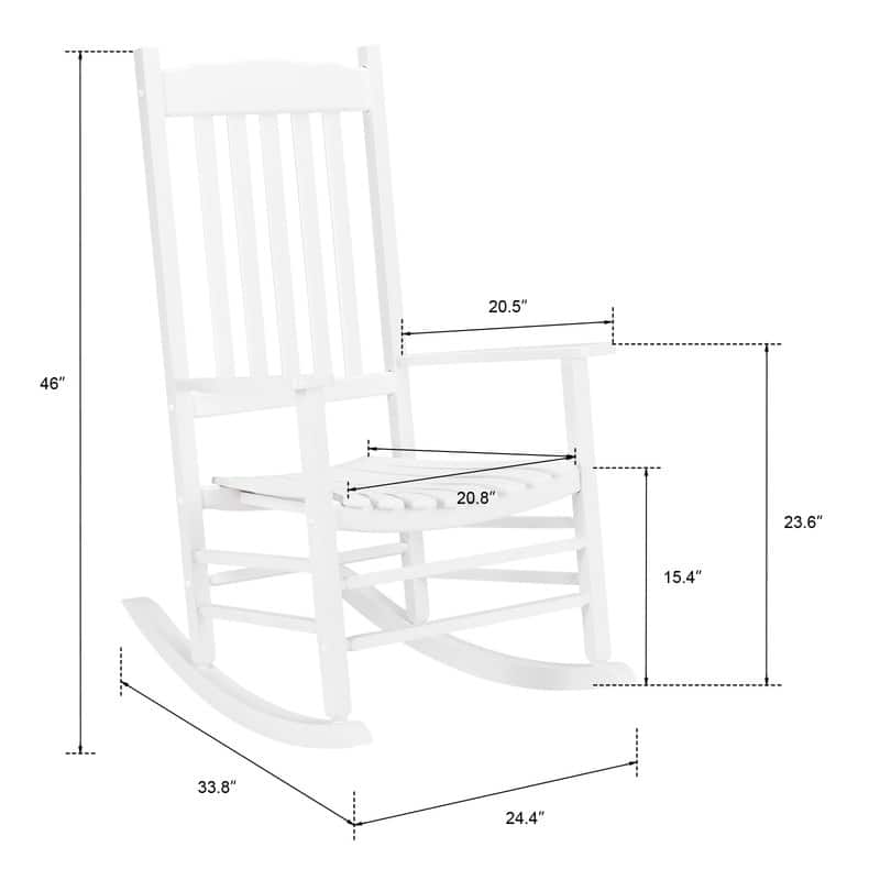 Patio Porch Solid Wood Rocker Chair