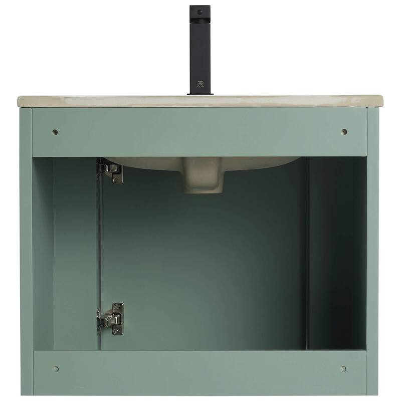 Caskvalley Modern Bathroom Vanity with Straight Fluted Design - Sink Included