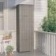 preview thumbnail 7 of 10, vidaXL Garden Storage Cabinet Black 23.2"x15.7"x70.9" Poly Rattan Gray