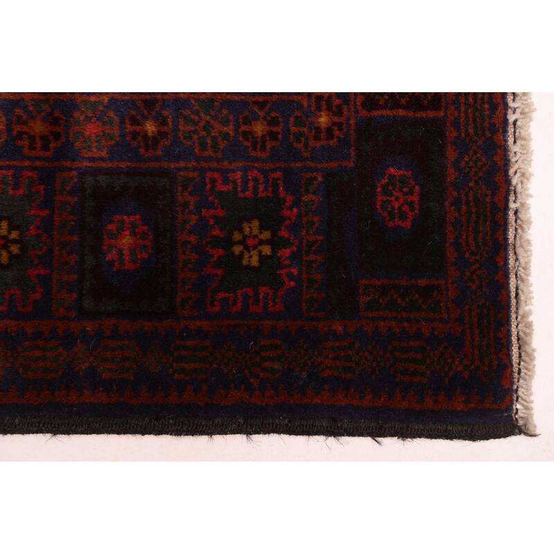 ECARPETGALLERY Hand-knotted Teimani Navy Wool Rug - 4'1 x 7'1