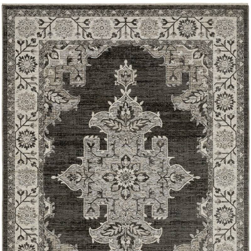 HomeRootsMedallion Traditional Rectangle Area Rug