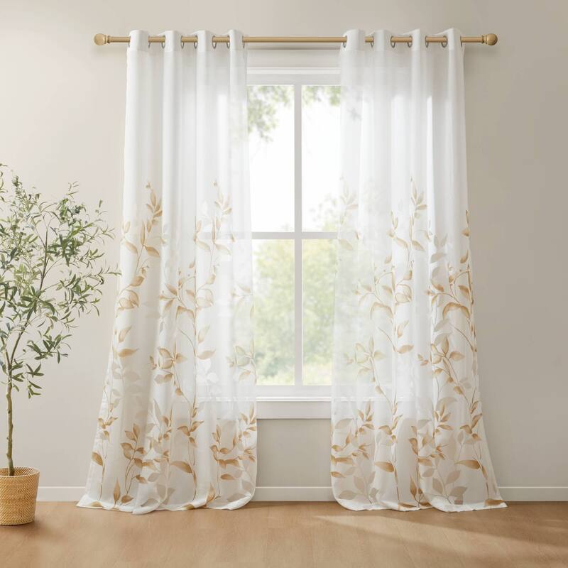 Madison Park Vera Burnout Printed Curtain Panel Single
