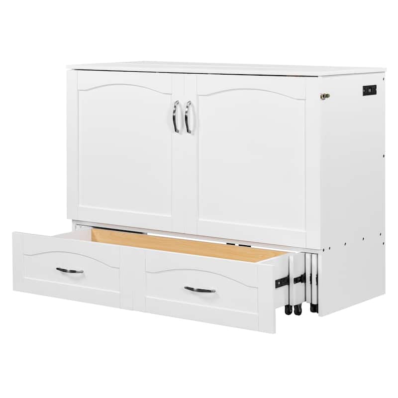 Full Size Murphy Bed Wall Bed with drawer