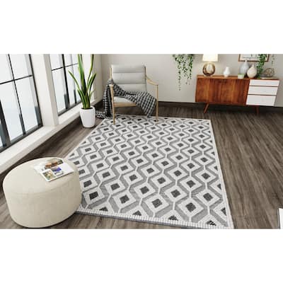Domani Row Recycled Fiber Moroccan Textured Rug