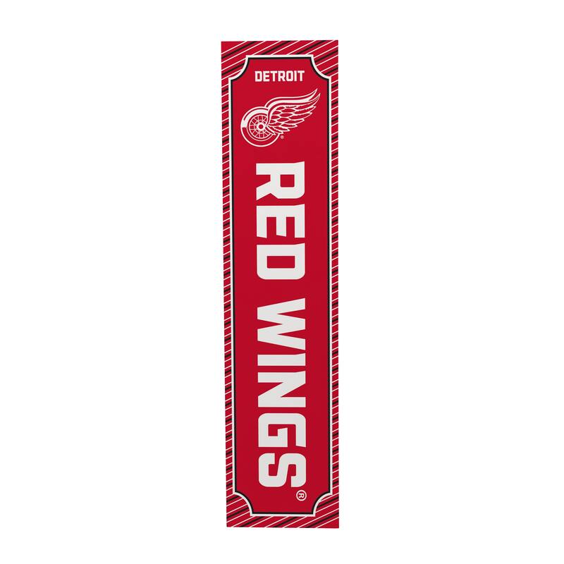 47" Double Sided Seasonal Porch Leaner, Detroit Red Wings - 47" x 11.25"
