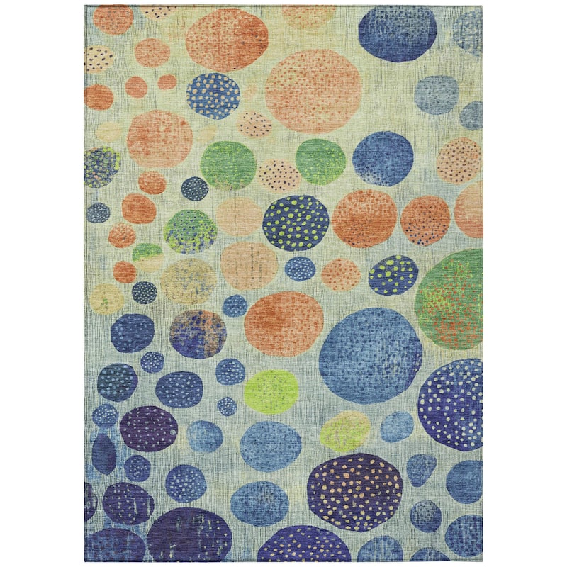HomeRoots Geometric Transitional Rectangle Outdoor Rug