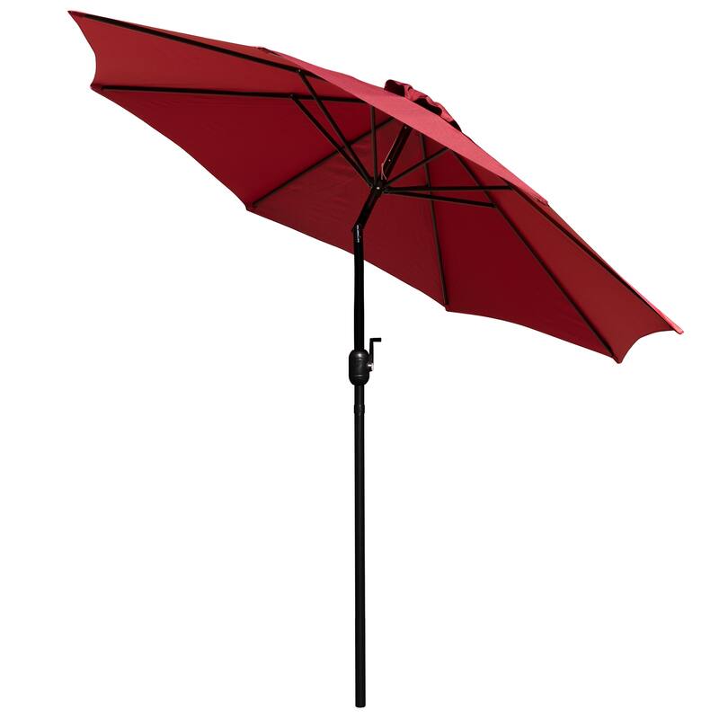 9 FT Round Umbrella - 1.5" Diameter Aluminum Pole - Crank and Tilt Function