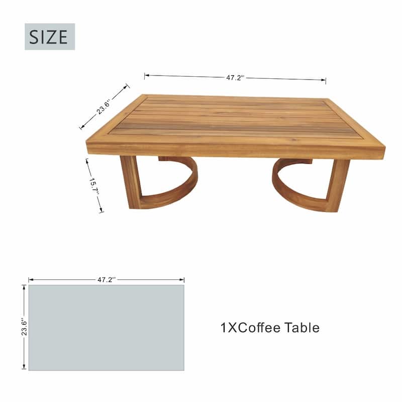 Modern Patio Acacia Wood Coffee/ Side Table for Garden