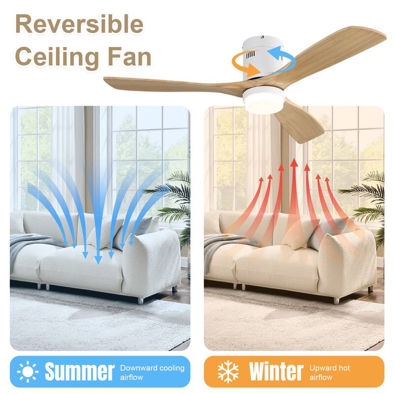 52 Inch Smart 6-Speed Ceiling Fan with Remote Control