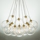 preview thumbnail 19 of 29, 13/ 19-Light Modern Glam Large Sputnik Cluster Glass Globe Bubble Chandelier with Swirled Glass Bubble Globe (Bulb Not Included)