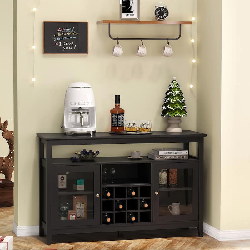 Storage Buffet Cabinet/Sideboard/TV Console with Glass Doors