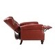 preview thumbnail 3 of 45, HULALA HOME Genuine Leather Nailhead Trim Pushback Recliner with Rolled Arms