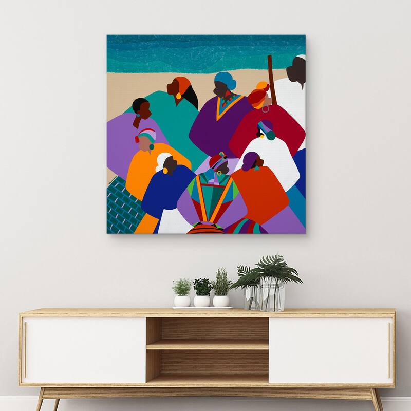 Ring Shout Gullah Islands by Synthia SAINT JAMES Canvas Art Print