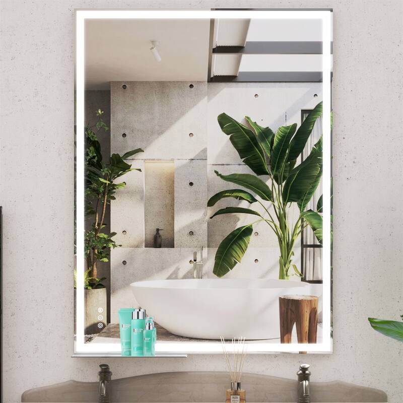 48" x 36" Smart LED Bathroom Wall Mirror with Memory,Anti-Fog Switch
