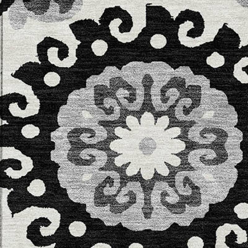 HomeRoots Floral Medallion Transitional Rectangle Outdoor Rug