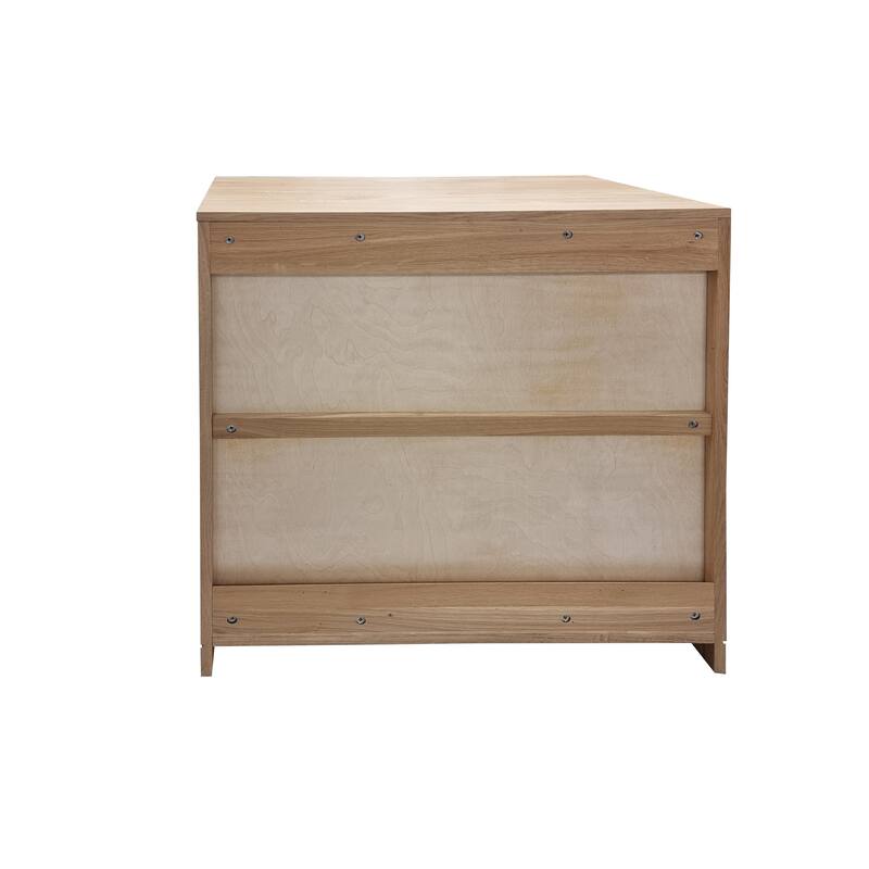 Palace Imports Premium 100% Solid European Oak Hardwood 6-Shelf Modular Bookcase with Tinted Glass Doors - 32" Wide, 71.5" Tall