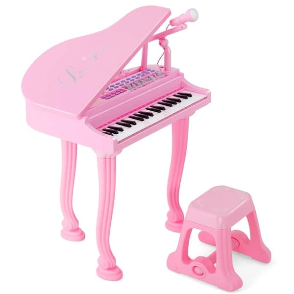 slide 2 of 18, Gymax 37 Keys Kids Piano Keyboard Toy Toddler Musical Instrument w/ Pink