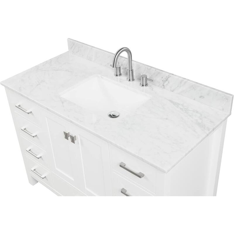 Blossom Geneva 48" Solid Wood Bathroom Vanity with Marble Top