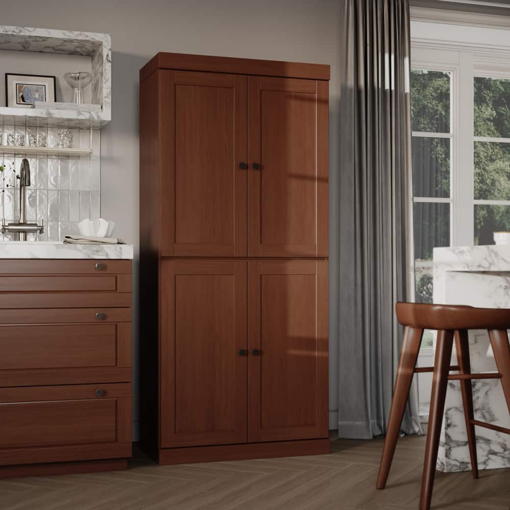 Palace Imports 100% Solid Wood Pantry Cabinet, Shaker Doors, Adjustable Shelves, 32" Wide, 71.5" Tall