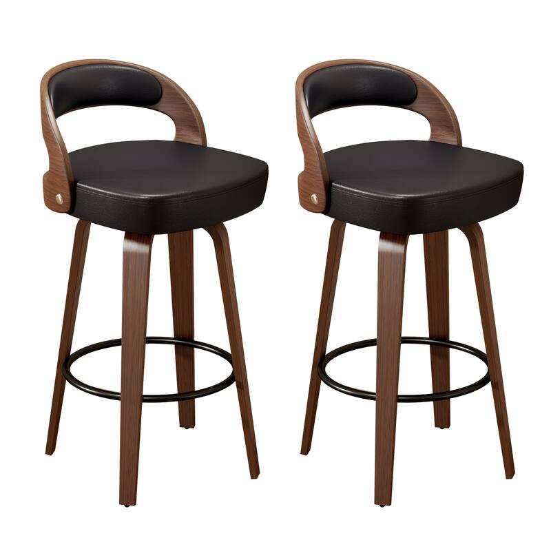 Set of 2 Swivel Counter Height Bar Stools for Kitchen Island