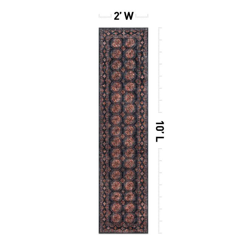 World Rug Gallery Transitional Moroccan Washable Non Slip Area Rug
