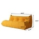 preview thumbnail 12 of 35, 3 pieces Lounge Lazy Sofa Teddy Fabric Couches for Living room