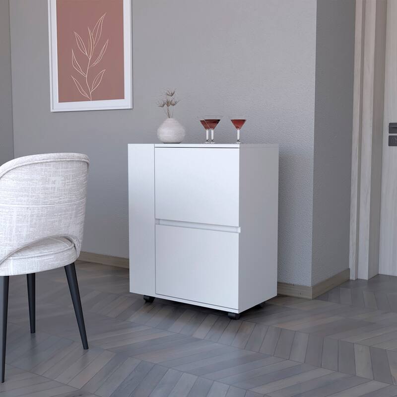 Bar Cart Belleville, Living Room - White