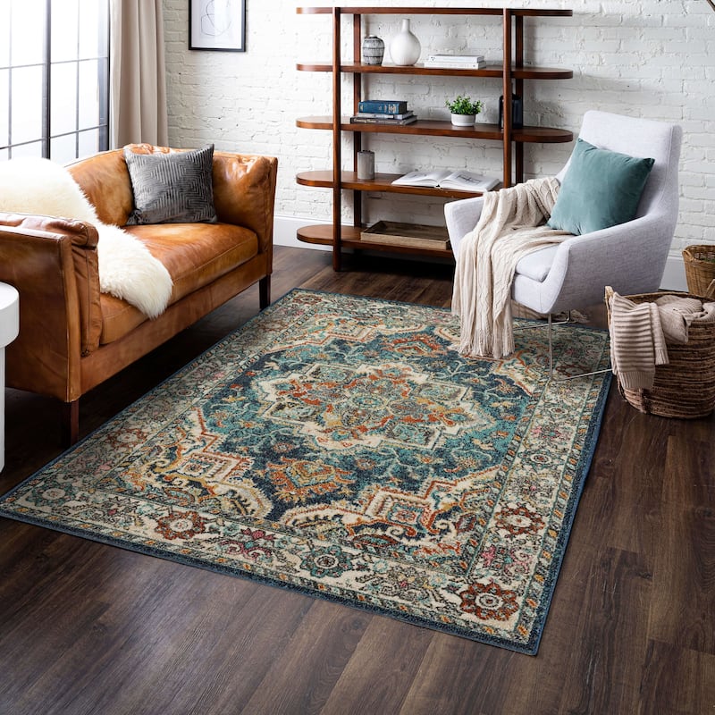 Mohawk Home Dellen Traditional Medallion Area Rug