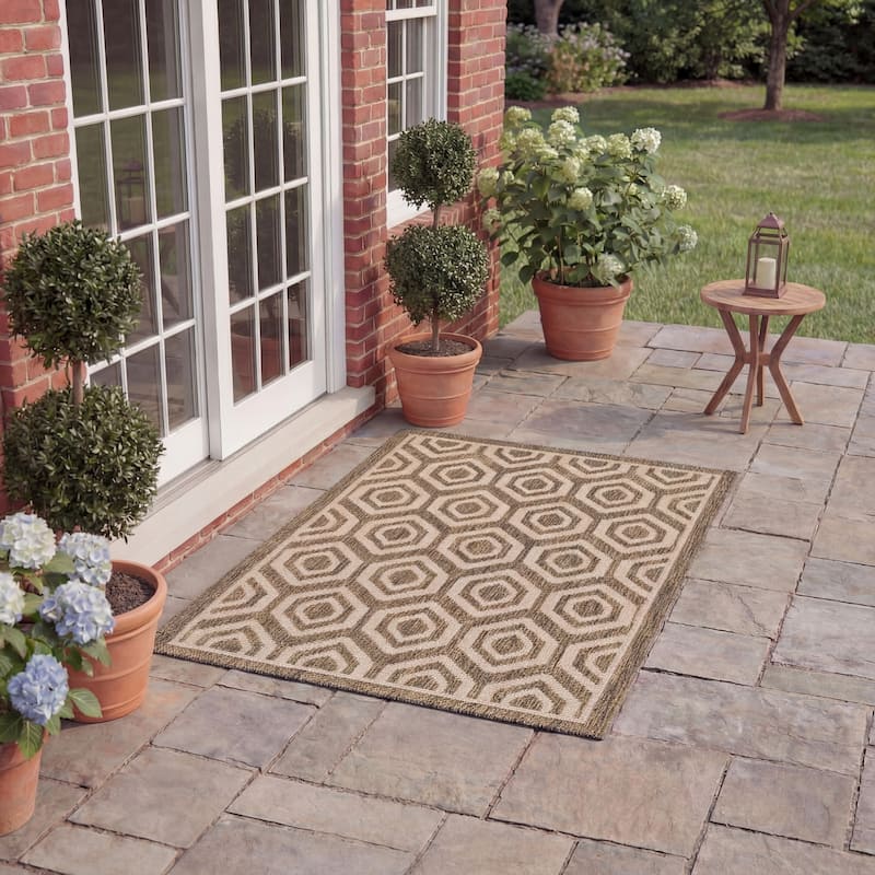 SAFAVIEH Courtyard Carolee Indoor/ Outdoor Patio Backyard Rug