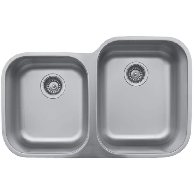 Karran USA U-6040L U Series 31-1/2" Undermount Double Basin Stainless - Stainless Steel