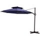 preview thumbnail 6 of 33, VredHom 11.5FT Dual Wind Vent Offset Cantilever Canopy Patio Umbrella