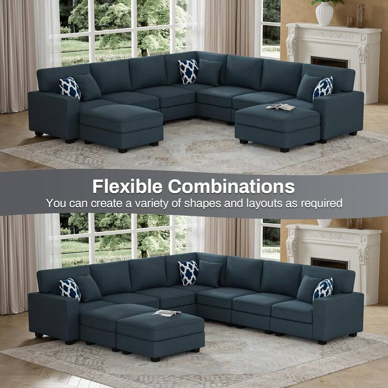 9 Piece Modular Flexible Combination Sectional
